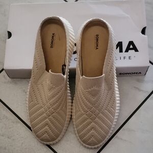Sonoma Cream Quilted Slip-On Sneakers